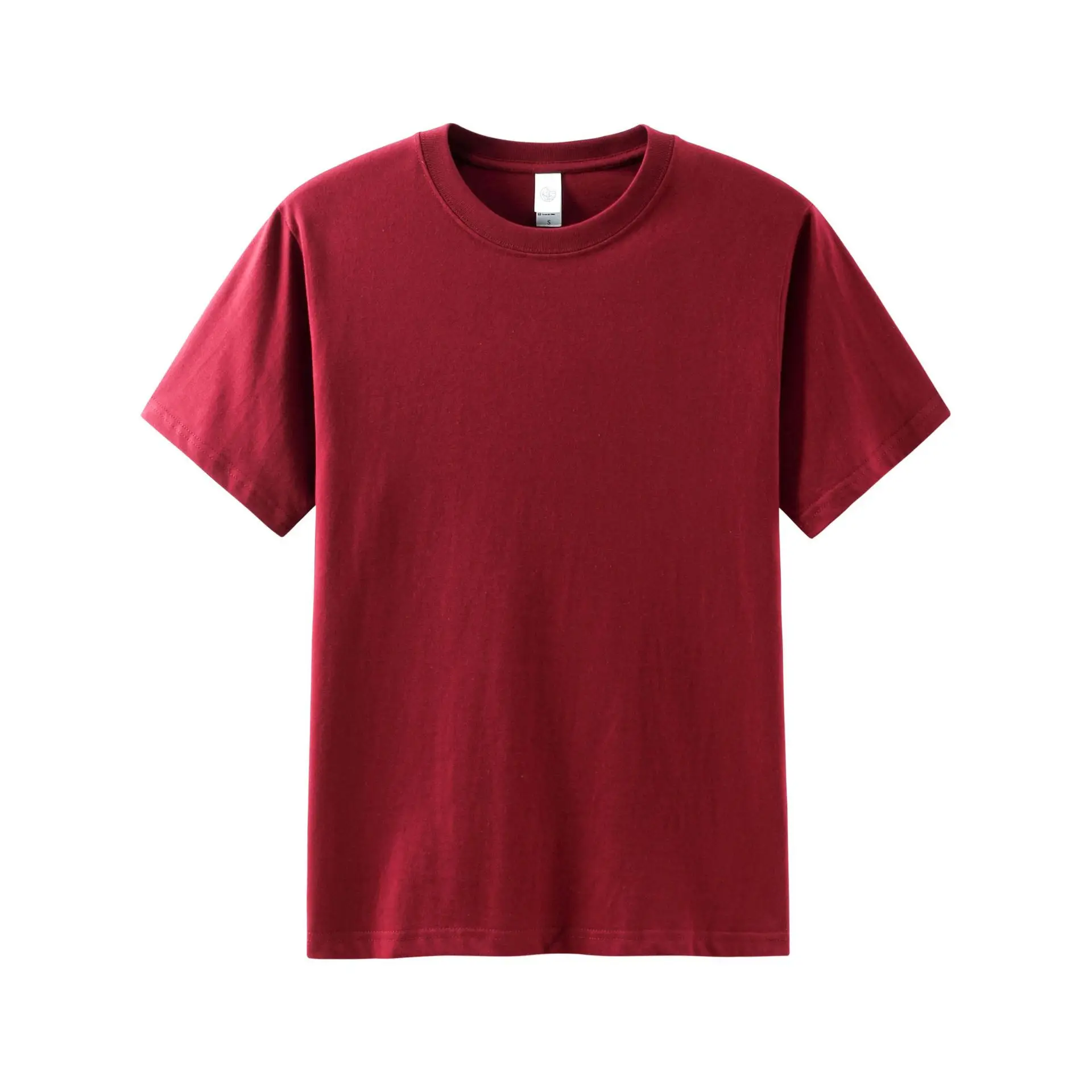 Men Pure Cotton Teal Crewneck T-Shirt New Heavy Loose - Image 18