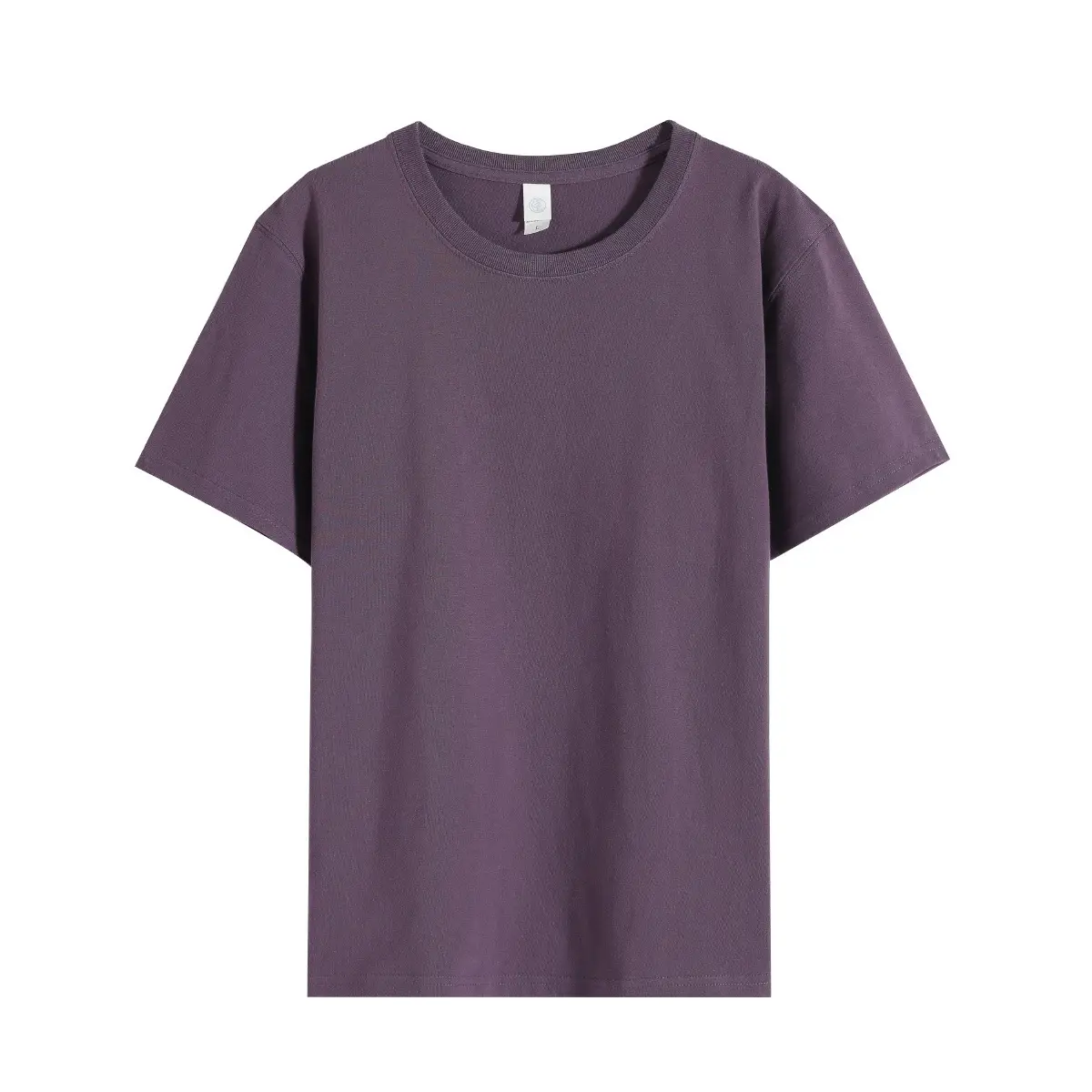 Men Pure Cotton Teal Crewneck T-Shirt New Heavy Loose - Image 19