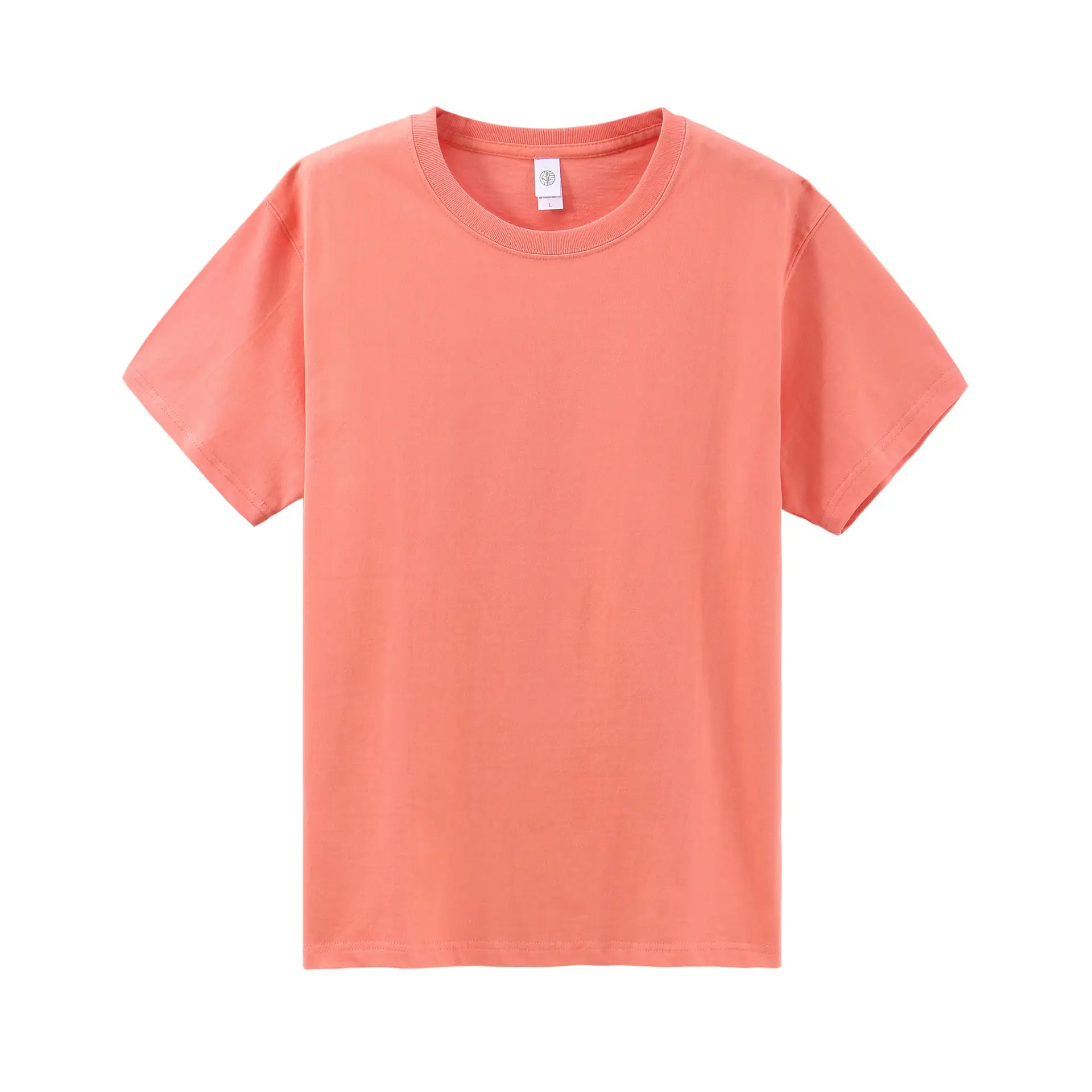 Men Pure Cotton Teal Crewneck T-Shirt New Heavy Loose - Image 2