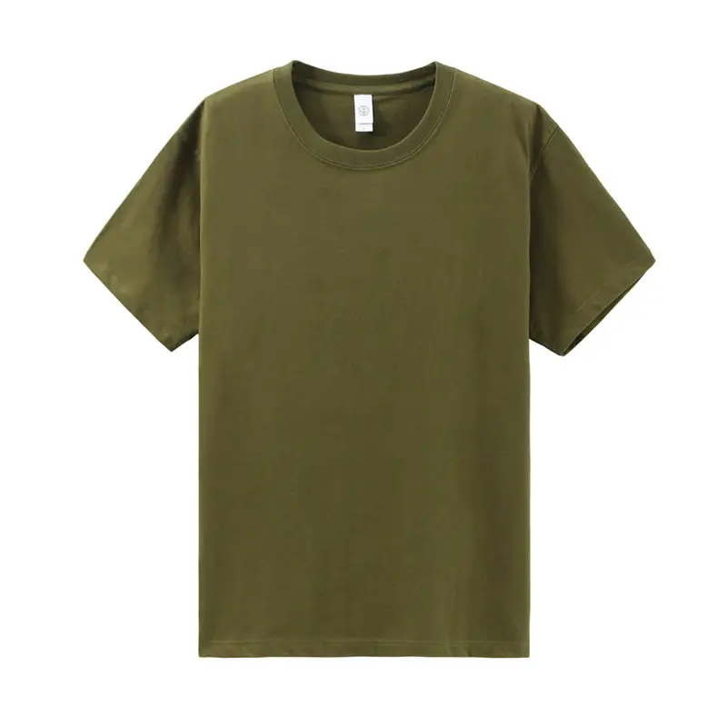 Men Pure Cotton Teal Crewneck T-Shirt New Heavy Loose - Image 5