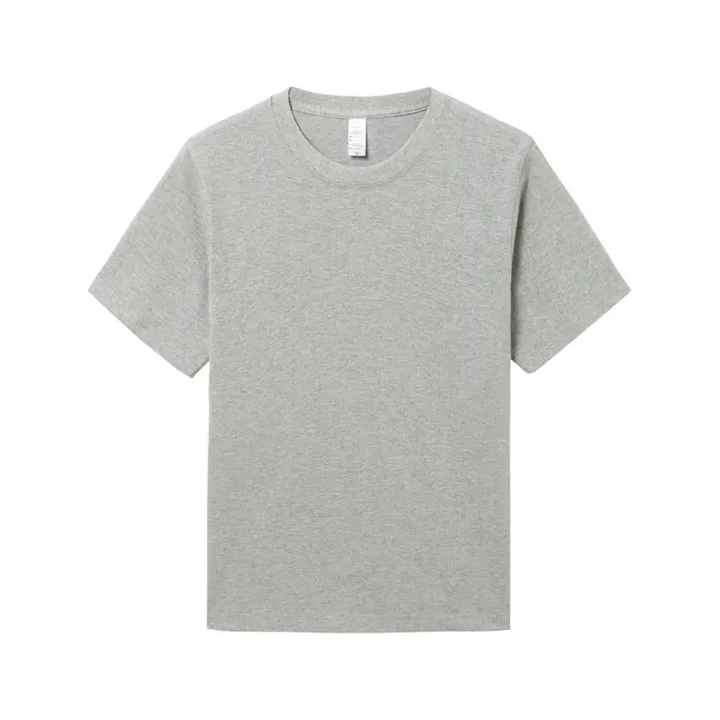 Men Pure Cotton Teal Crewneck T-Shirt New Heavy Loose - Image 7