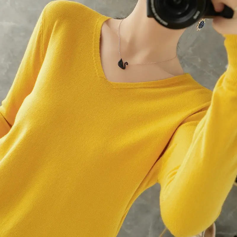 Women Wool V-Neck Knitwear Sweater Red 2025 - Image 18