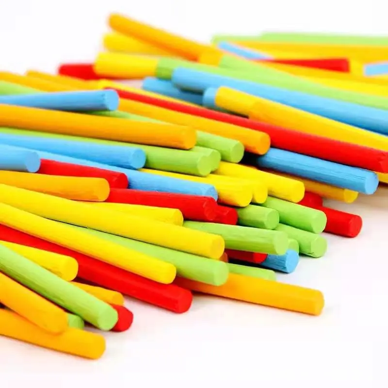 20 Pcs Red Green Wooden Counting Sticks 7.5cm - Image 23