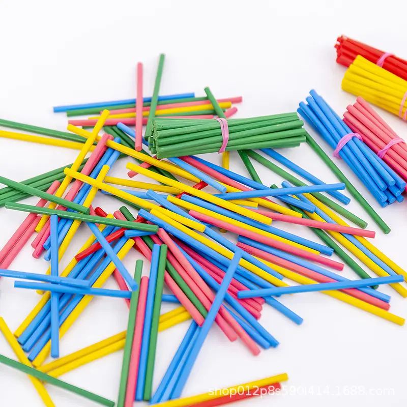 20 Pcs Red Green Wooden Counting Sticks 7.5cm - Image 24