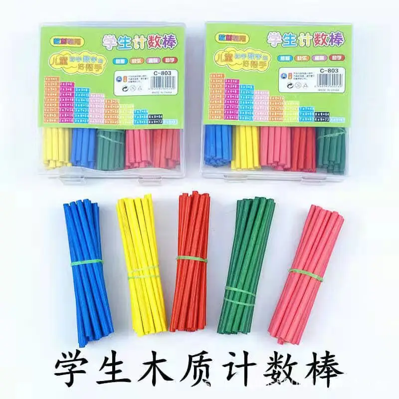 20 Pcs Red Green Wooden Counting Sticks 7.5cm - Image 2