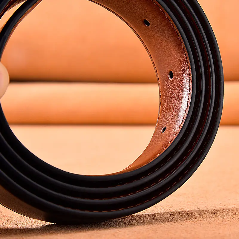 Men's 2026 Pin Buckle Leather Belt Black - Image 5