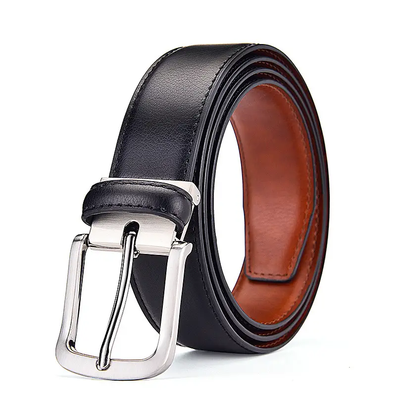 Men's 2026 Pin Buckle Leather Belt Black - Image 6