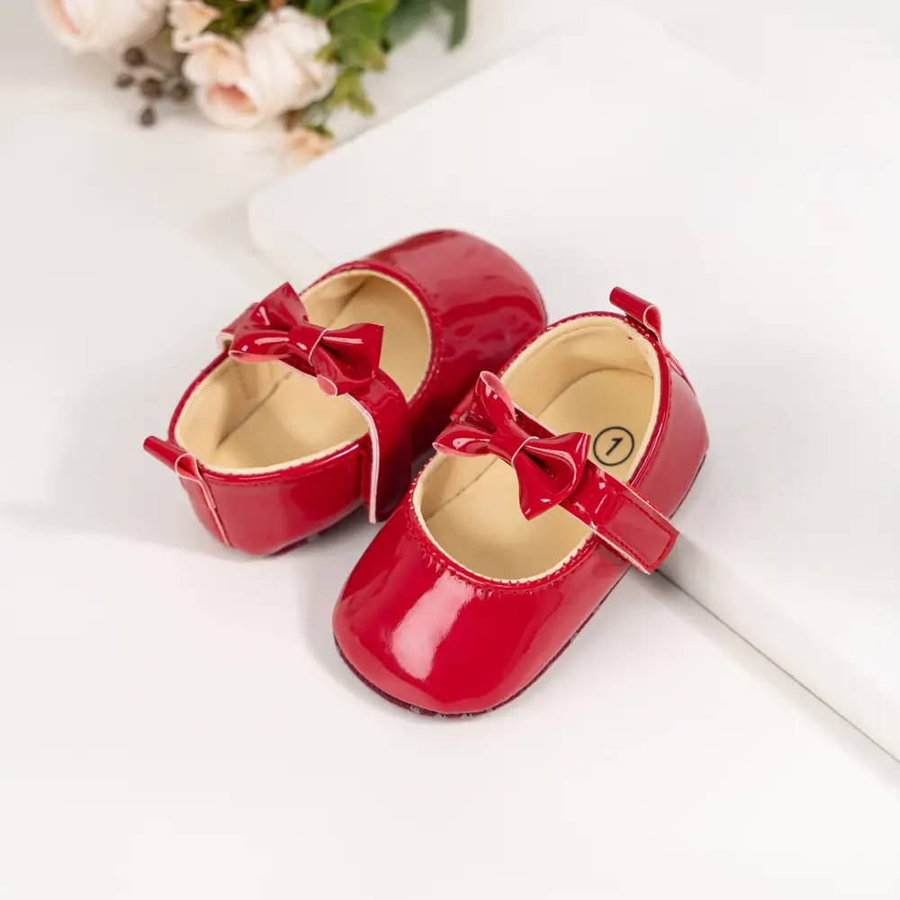 White Bow Soft Sole Toddler Shoes