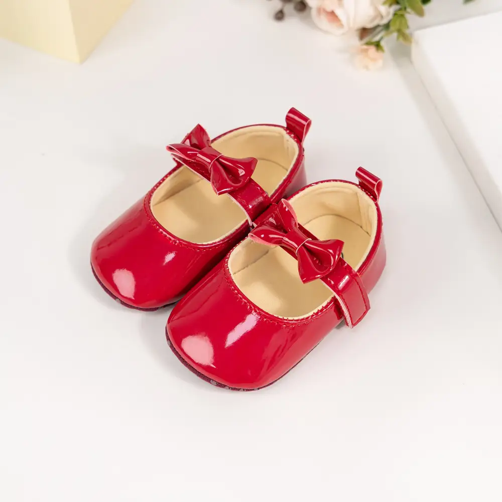 White Bow Soft Sole Toddler Shoes — feature 11