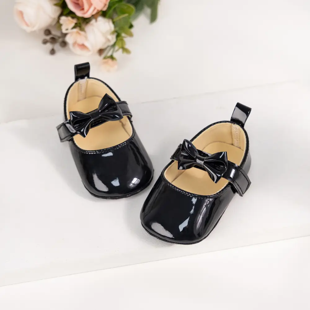 White Bow Soft Sole Toddler Shoes — feature 15