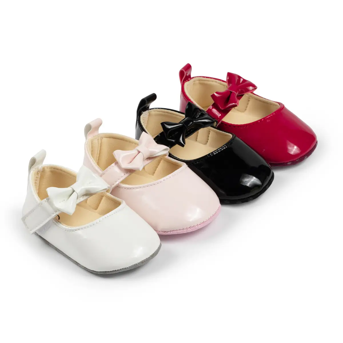 White Bow Soft Sole Toddler Shoes — feature 19