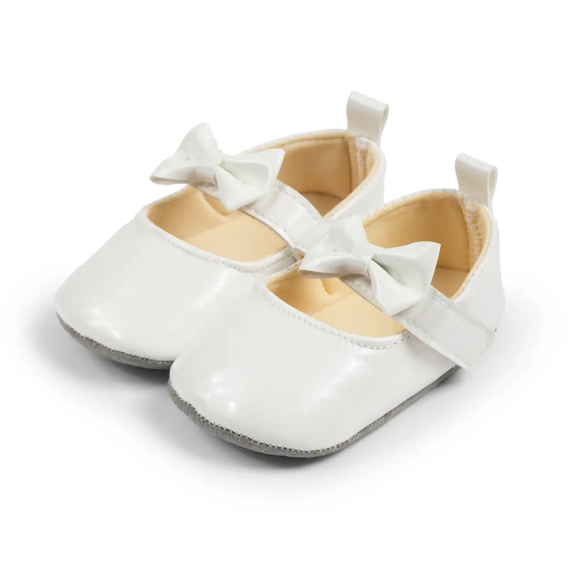 White Bow Soft Sole Toddler Shoes — feature 24