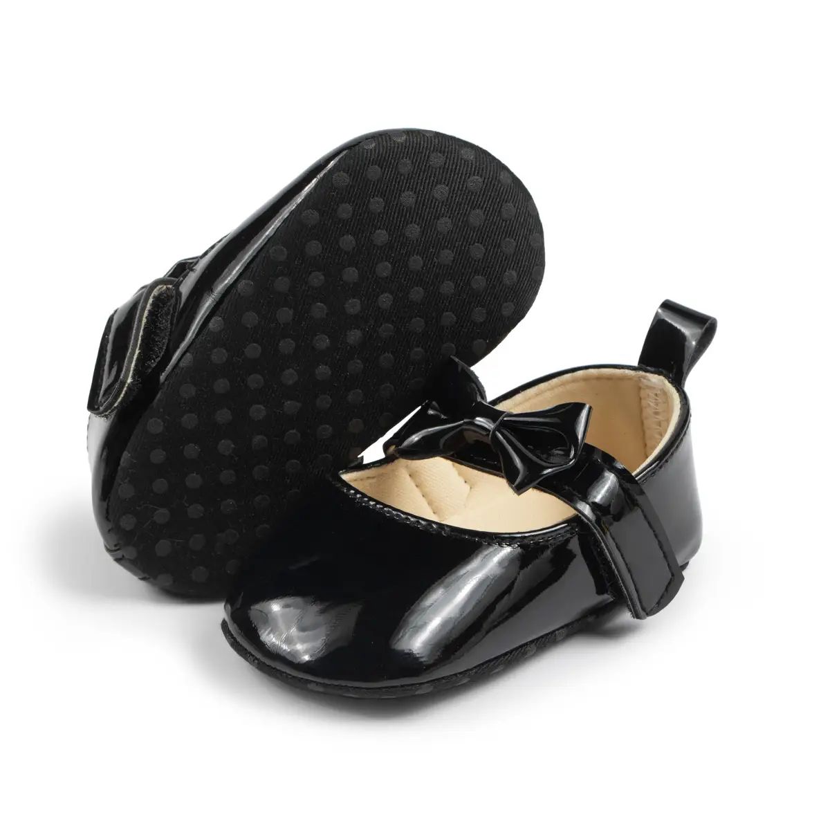 White Bow Soft Sole Toddler Shoes — feature 30