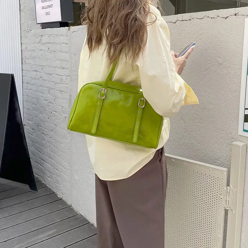 Green Leather Shoulder Bag for Women 2025 - Image 6