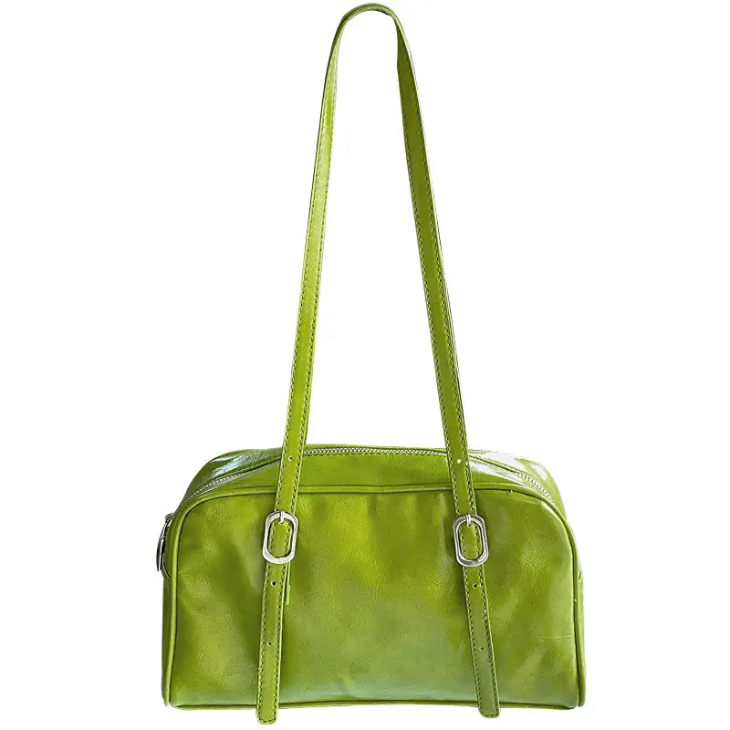 Green Leather Shoulder Bag for Women 2025 - Image 8