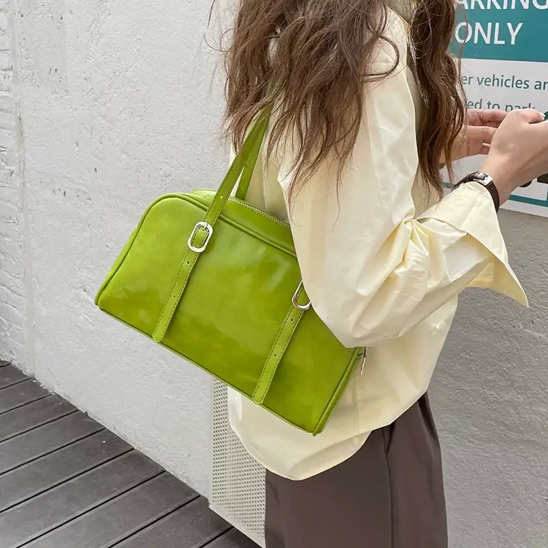 Green Leather Shoulder Bag for Women 2025 — feature 20