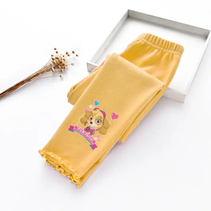 Kids Cartoon Dog Leggings Navy Blue Spring Autumn - Image 3