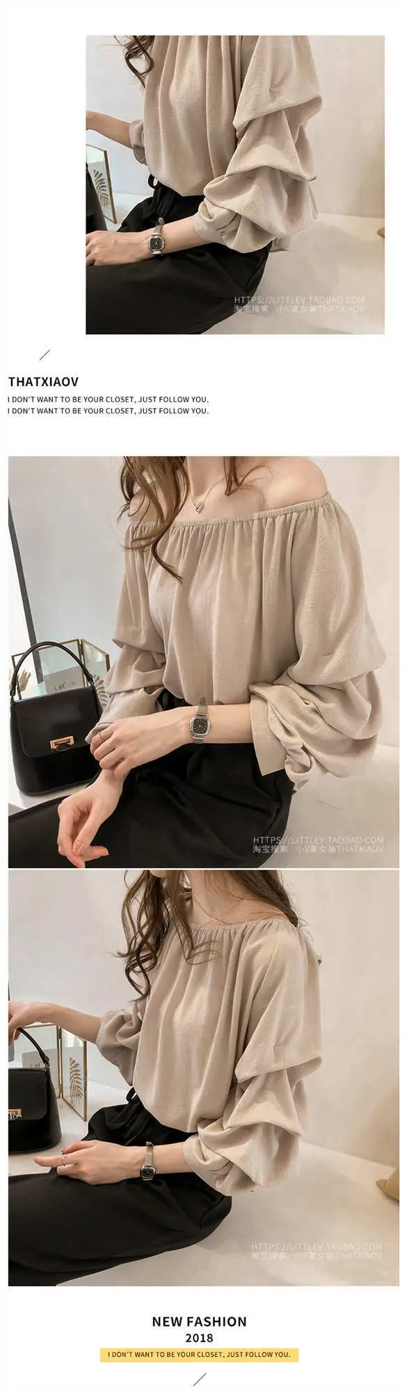 2025 Korean Style Off-Shoulder Chiffon Shirt for Women — feature 11