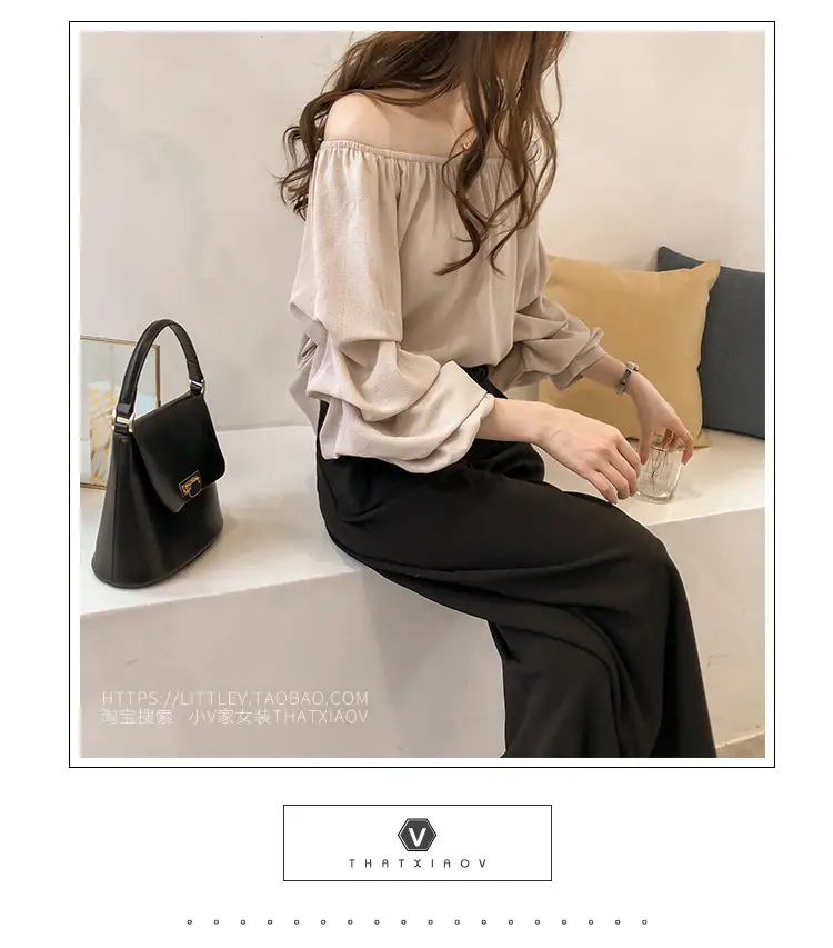 2025 Korean Style Off-Shoulder Chiffon Shirt for Women — feature 12