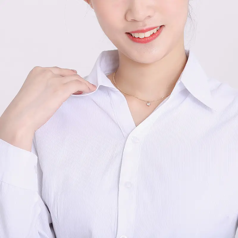 Women White Shirt Long Sleeve Formal Workwear - Image 4