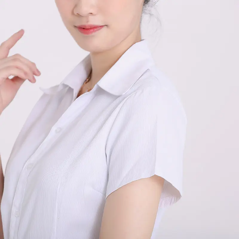 Women White Shirt Long Sleeve Formal Workwear - Image 5