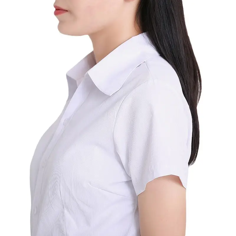 Women White Shirt Long Sleeve Formal Workwear - Image 7