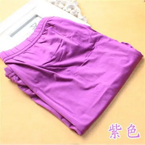 2023 Women's Pink Cropped Ice Silk Leggings Large - Image 2