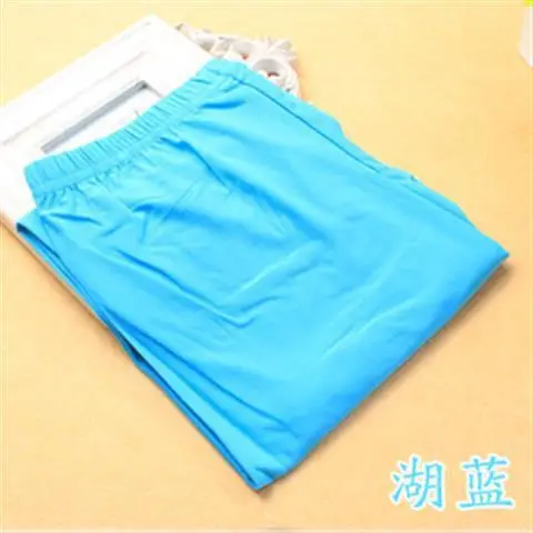 2023 Women's Pink Cropped Ice Silk Leggings Large - Image 8