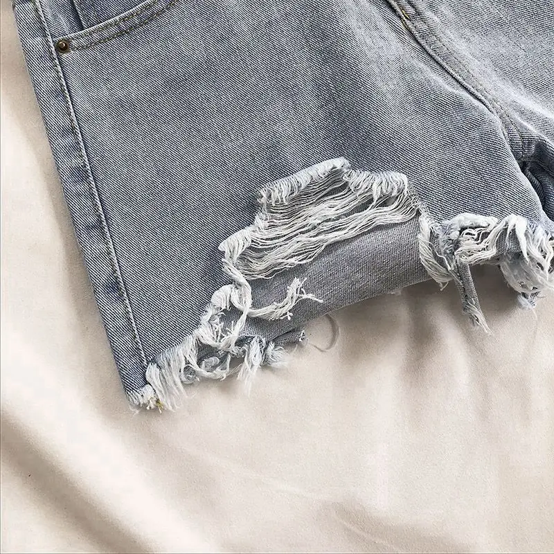 Ripped Denim Shorts Women 2025 Summer Loose Slimming - Image 9