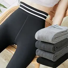 加绒仿羊绒打底裤女外穿春秋冬踩脚内穿秋裤瑜伽裤加厚保暖棉裤