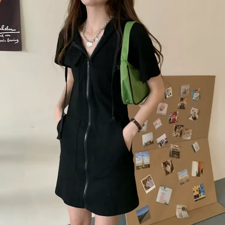 Korean Style White Hooded Dress for Women 2023 — feature 20