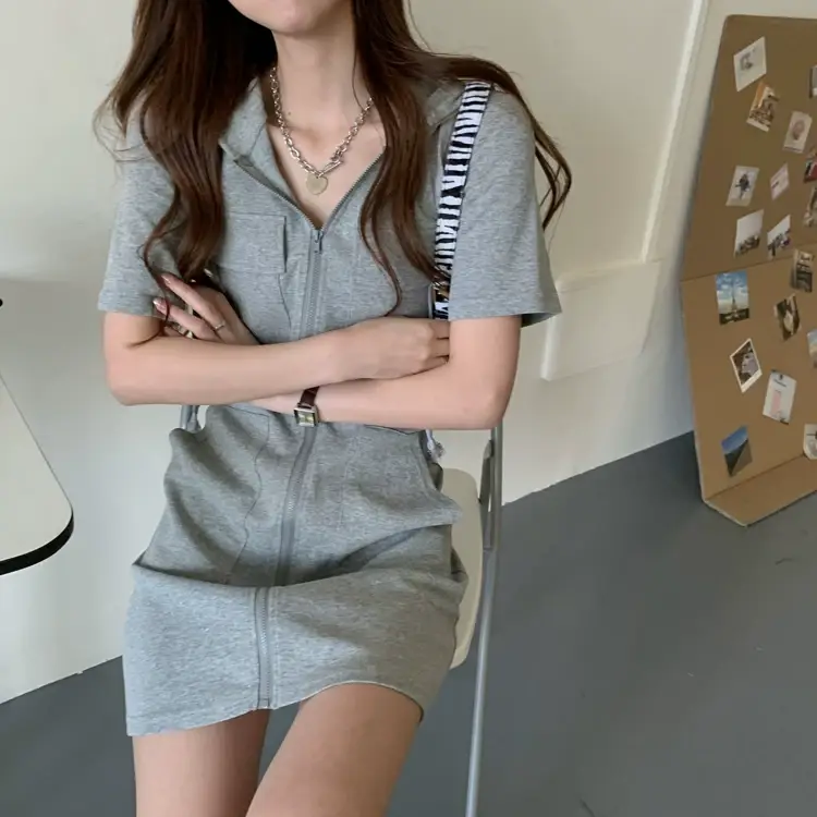 Korean Style White Hooded Dress for Women 2023 — feature 3