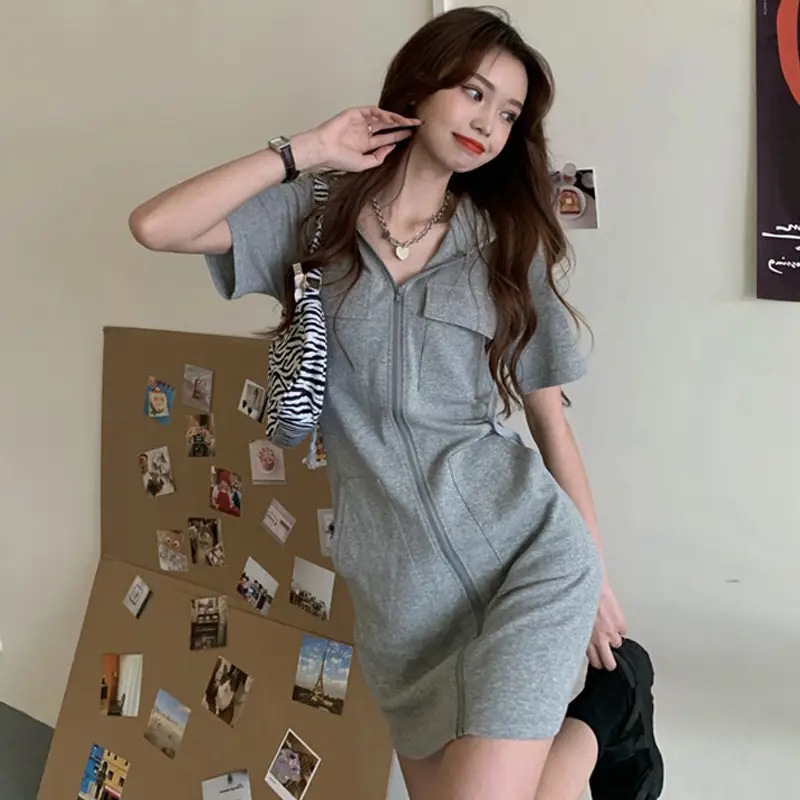Korean Style White Hooded Dress for Women 2023 - Image 6