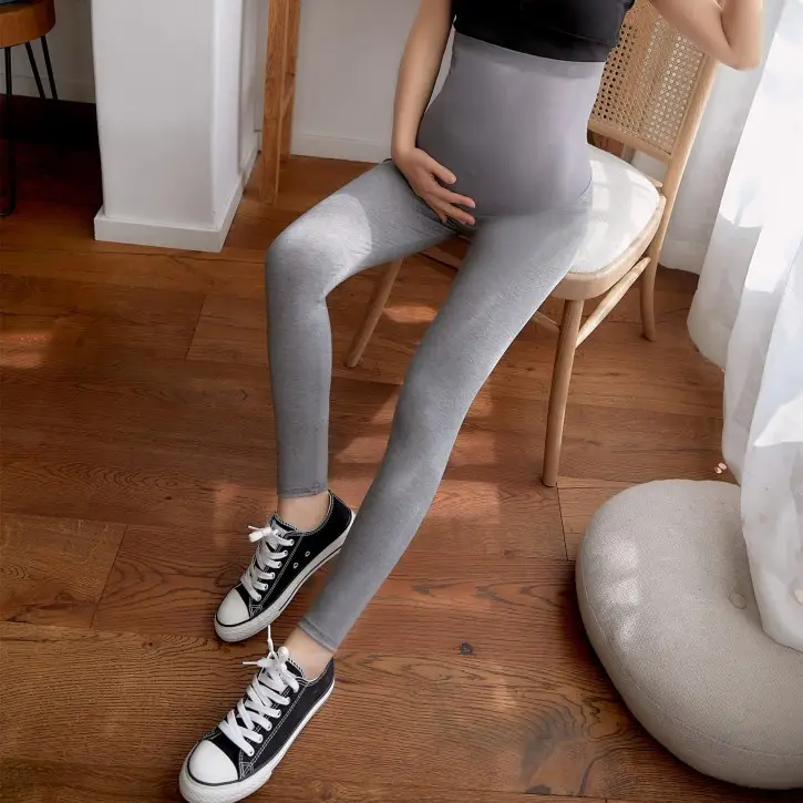 Pregnant Women's Seamless High Waist Leggings 3D Yoga - Image 9