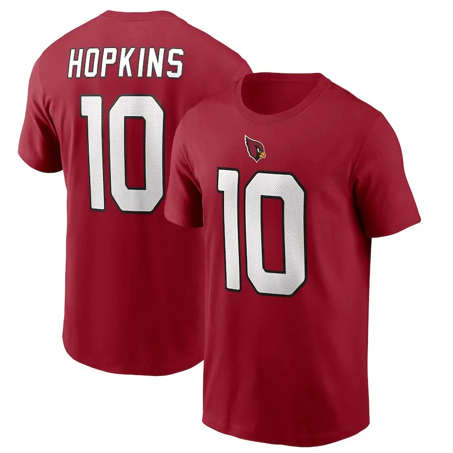 Hopkins 10 NFL Football T-Shirt Red Large - Image 14