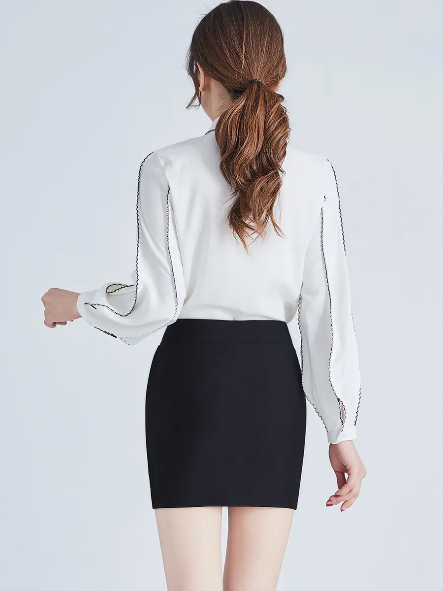Stretch Hip Skirt Black Mini Summer Wear - Image 7