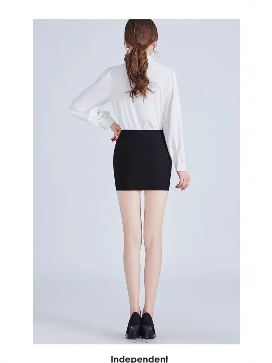 Stretch Hip Skirt Black Mini Summer Wear - Image 9
