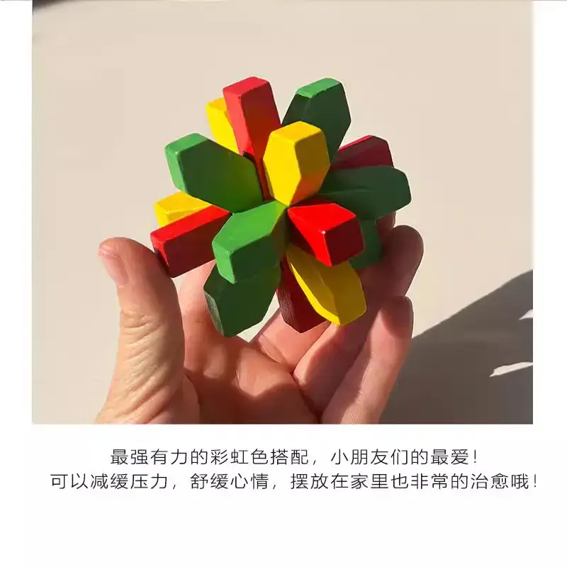 Wooden Kong Ming Lock Set for Kids Educational Toy - Image 13