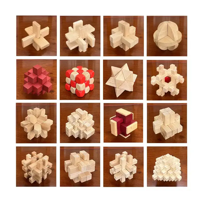 Wooden Kong Ming Lock Set for Kids Educational Toy - Image 10