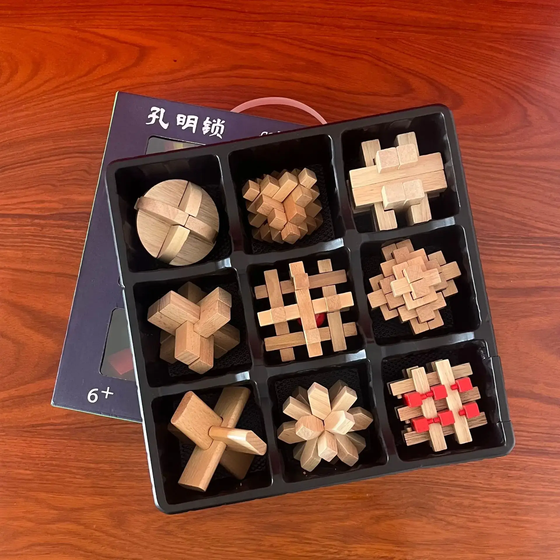 Wooden Kong Ming Lock Set for Kids Educational Toy - Image 11