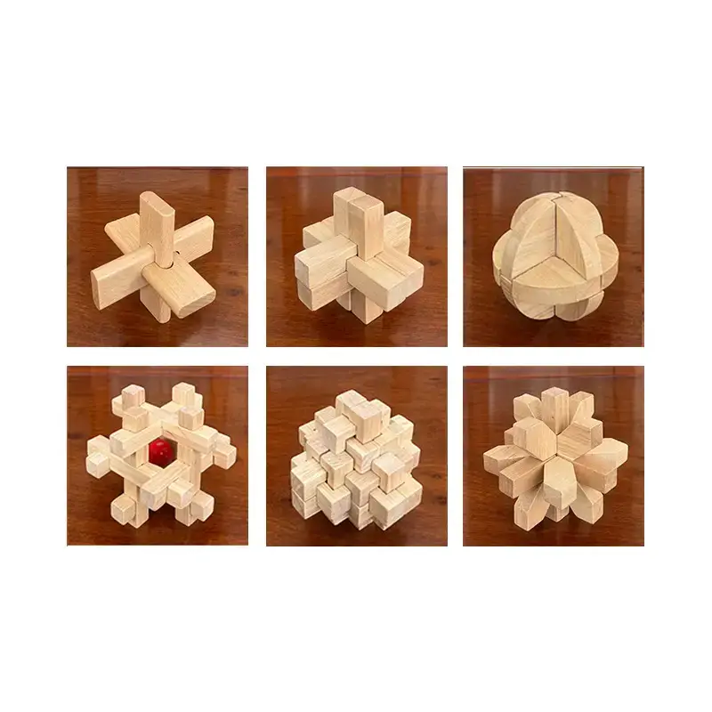 Wooden Kong Ming Lock Set for Kids Educational Toy - Image 6