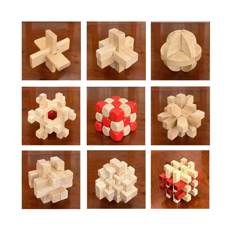Wooden Kong Ming Lock Set for Kids Educational Toy - Image 8