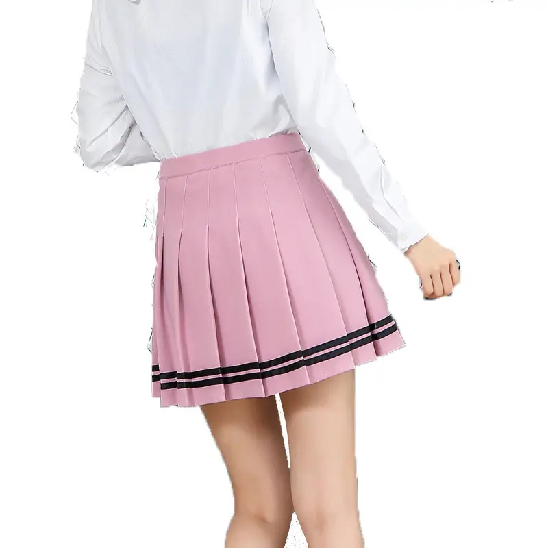 Pink Pleated Skirt for Women Summer Autumn Winter - Image 7