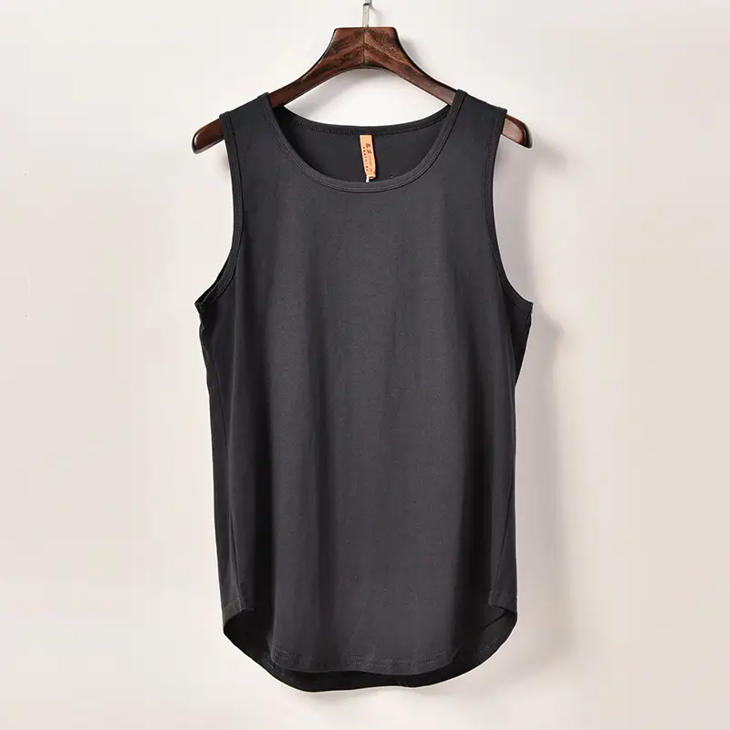 Men Sleeveless Cotton T-Shirt Yellow - Image 11