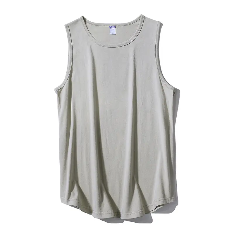 Men Sleeveless Cotton T-Shirt Yellow - Image 8