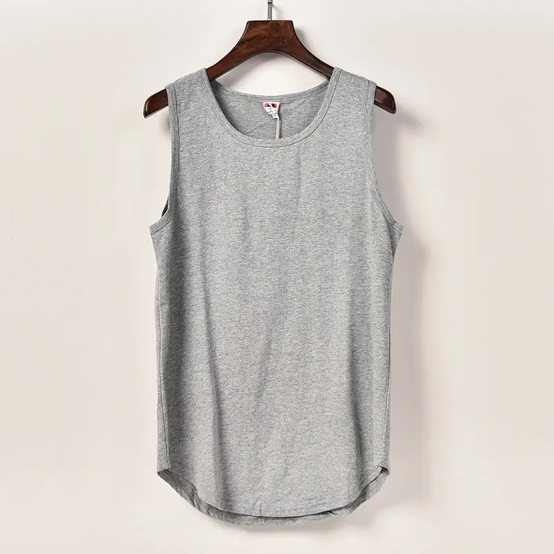 Men Sleeveless Cotton T-Shirt Yellow - Image 3