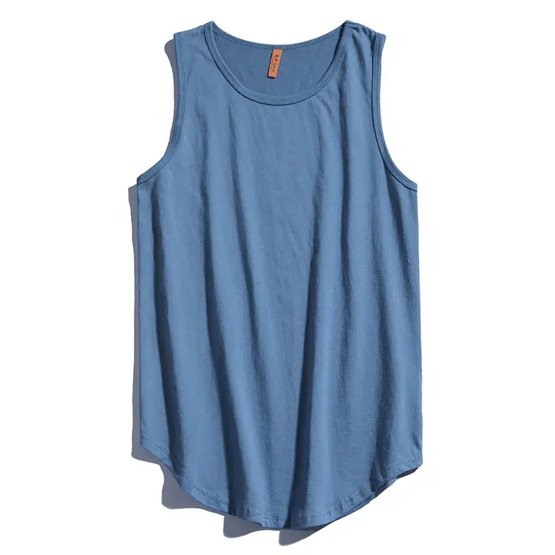 Men Sleeveless Cotton T-Shirt Yellow - Image 5