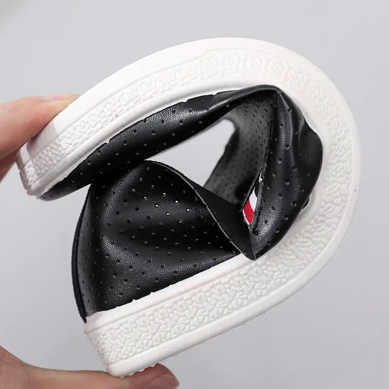 2026 Autumn Student Shoes for Women, Breathable Mesh White Slip-On Shoes, Leather Surface, Wear-Resistant Low-Top Lazy Shoes - Image 6