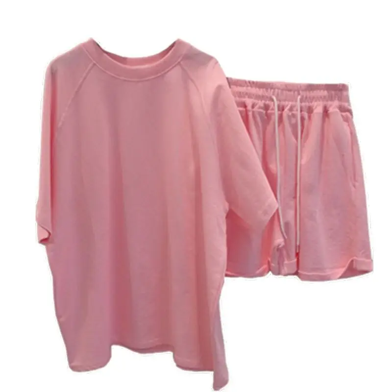 Women Pink 2-Piece Summer Casual Shorts Set - Image 5