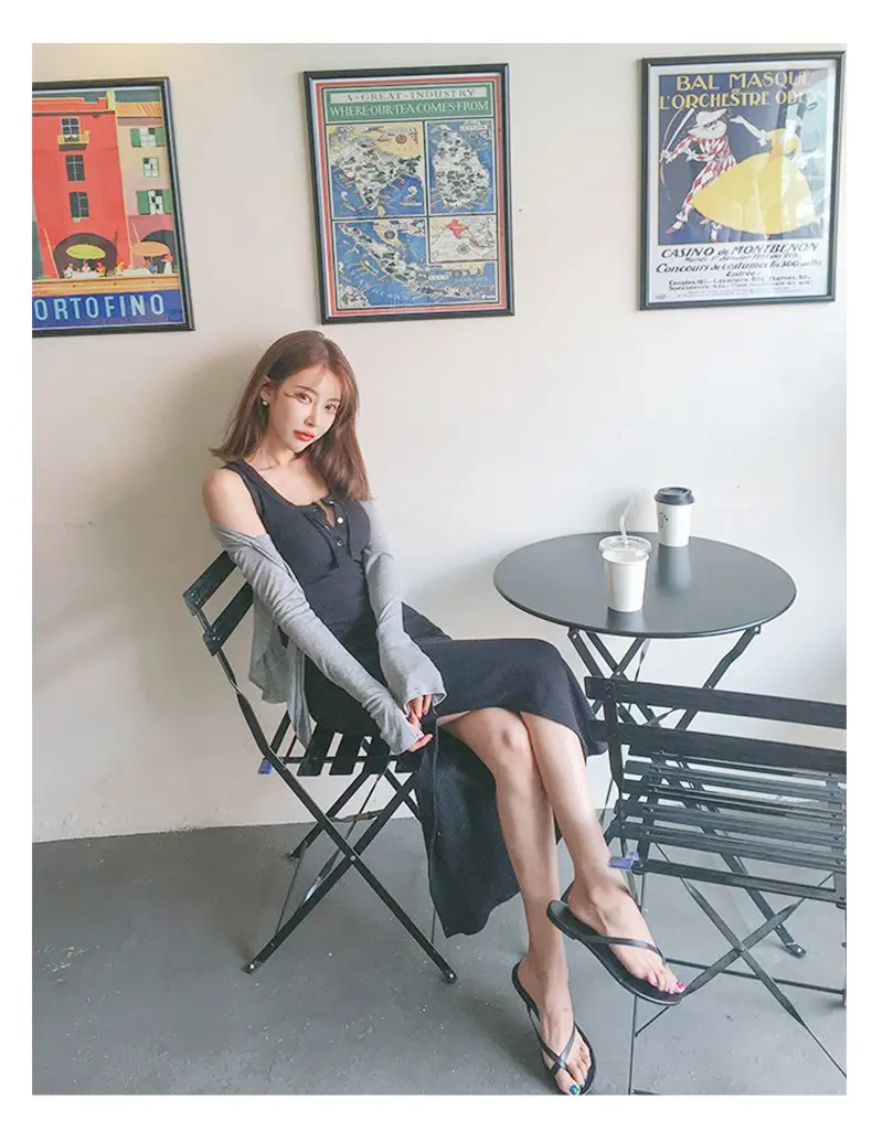 Vest Dress 2025 Summer Sleeveless Solid Color Cotton Tight Waist Slimming Elegant Button Dress — feature 18